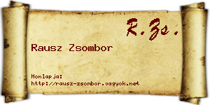 Rausz Zsombor névjegykártya